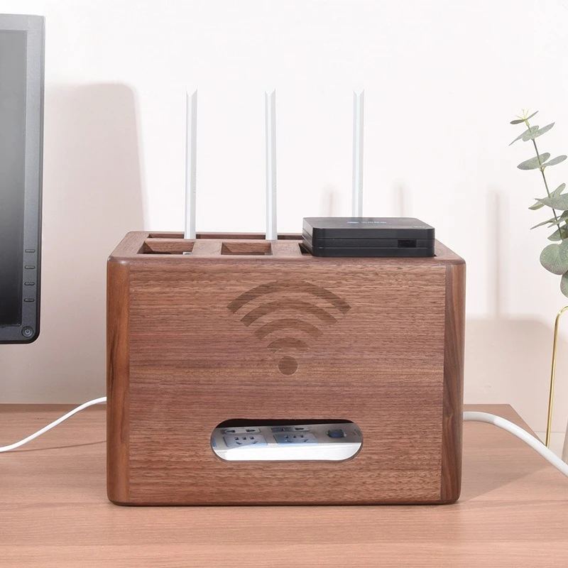 Solid Wood Cable Management Bo - Desk Organizer 评论和价格