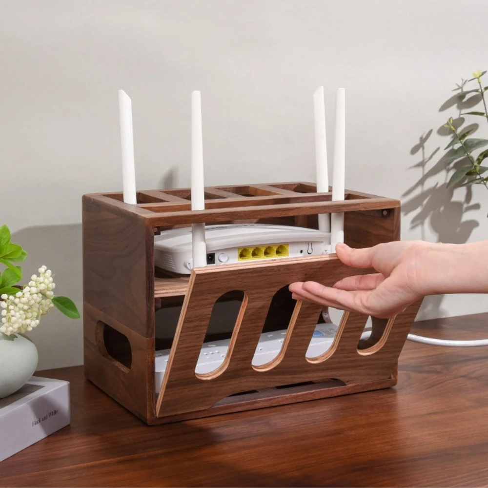 Solid Wood Cable Management Bo - Desk Organizer 评论和价格