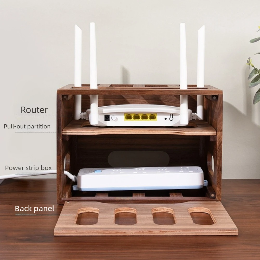 Solid Wood Cable Management Bo - Desk Organizer 评论和价格
