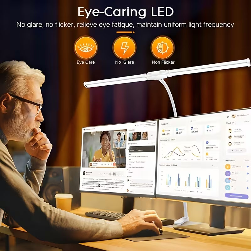 2-Head LED Desk Lamp Clip 5 Mo - Desk Lamp 评论和价格