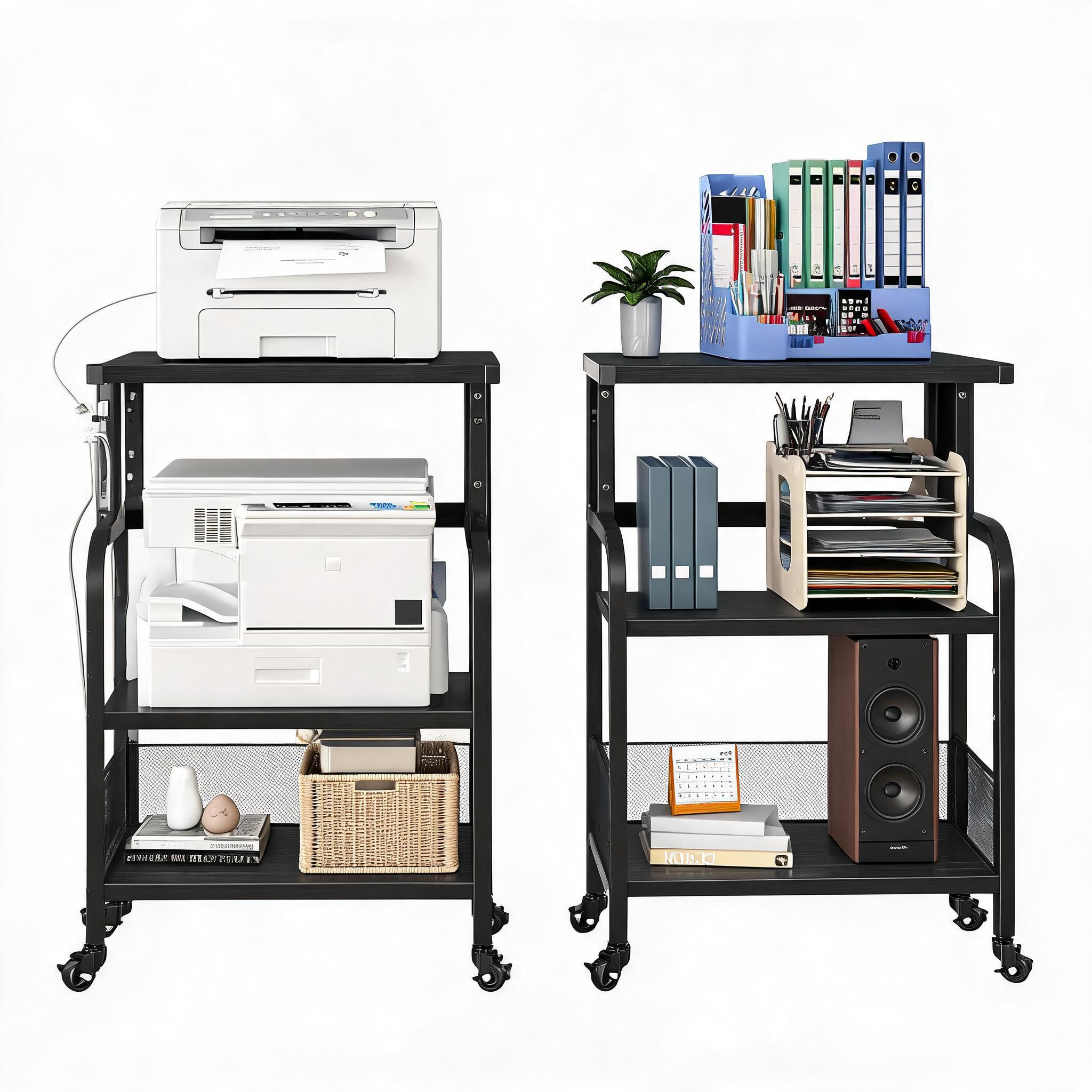 3-Tier Mobile Printer Stand wi - Printer Stand 评论和价格