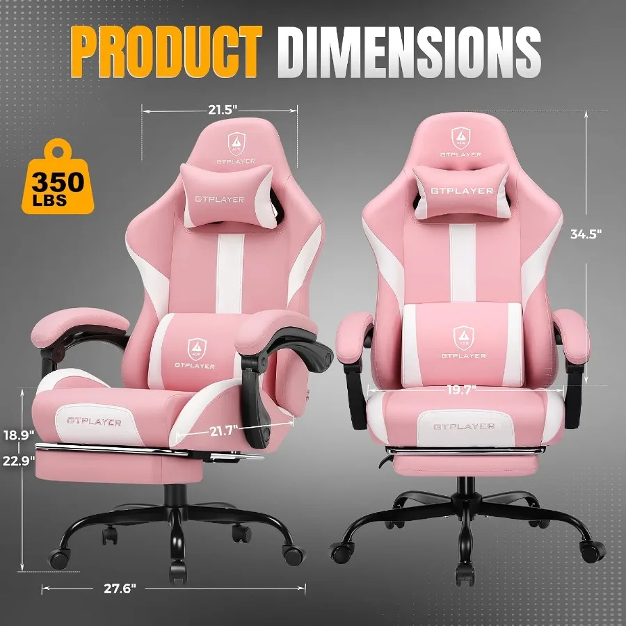 Gaming Chair with Foot Rest Po - Office Chair Cushion 评论和价格