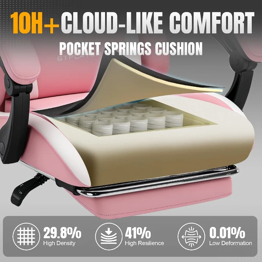 Gaming Chair with Foot Rest Po - Office Chair Cushion 评论和价格