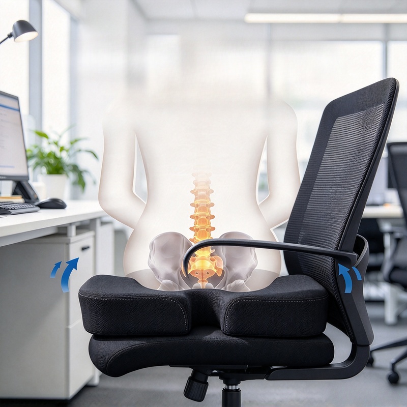 U-Shaped Memory Foam Seat Cush - Office Chair Cushion 评论和价格