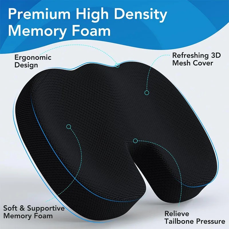 U-Shaped Memory Foam Seat Cush - Office Chair Cushion 评论和价格