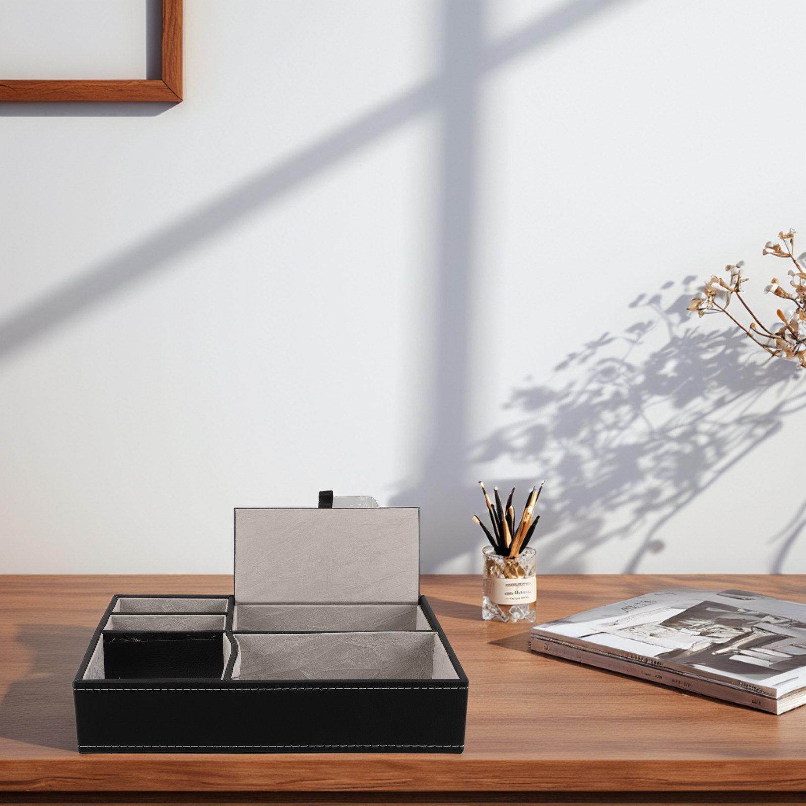Multifunctional PU Desk Tray O - Desk Organizer 评论和价格