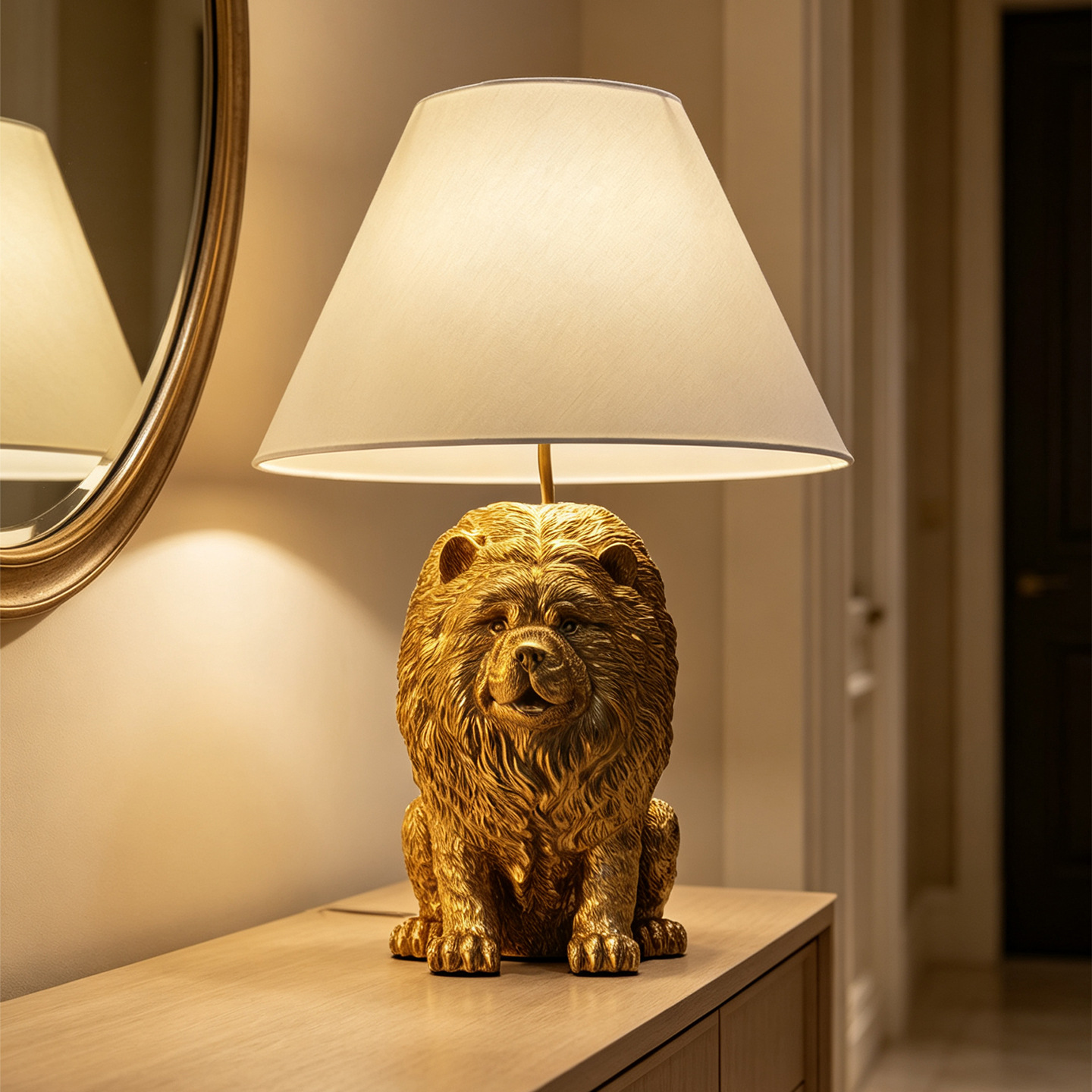 Creative Chow Chow Animal Resi - Desk Lamp 评论和价格