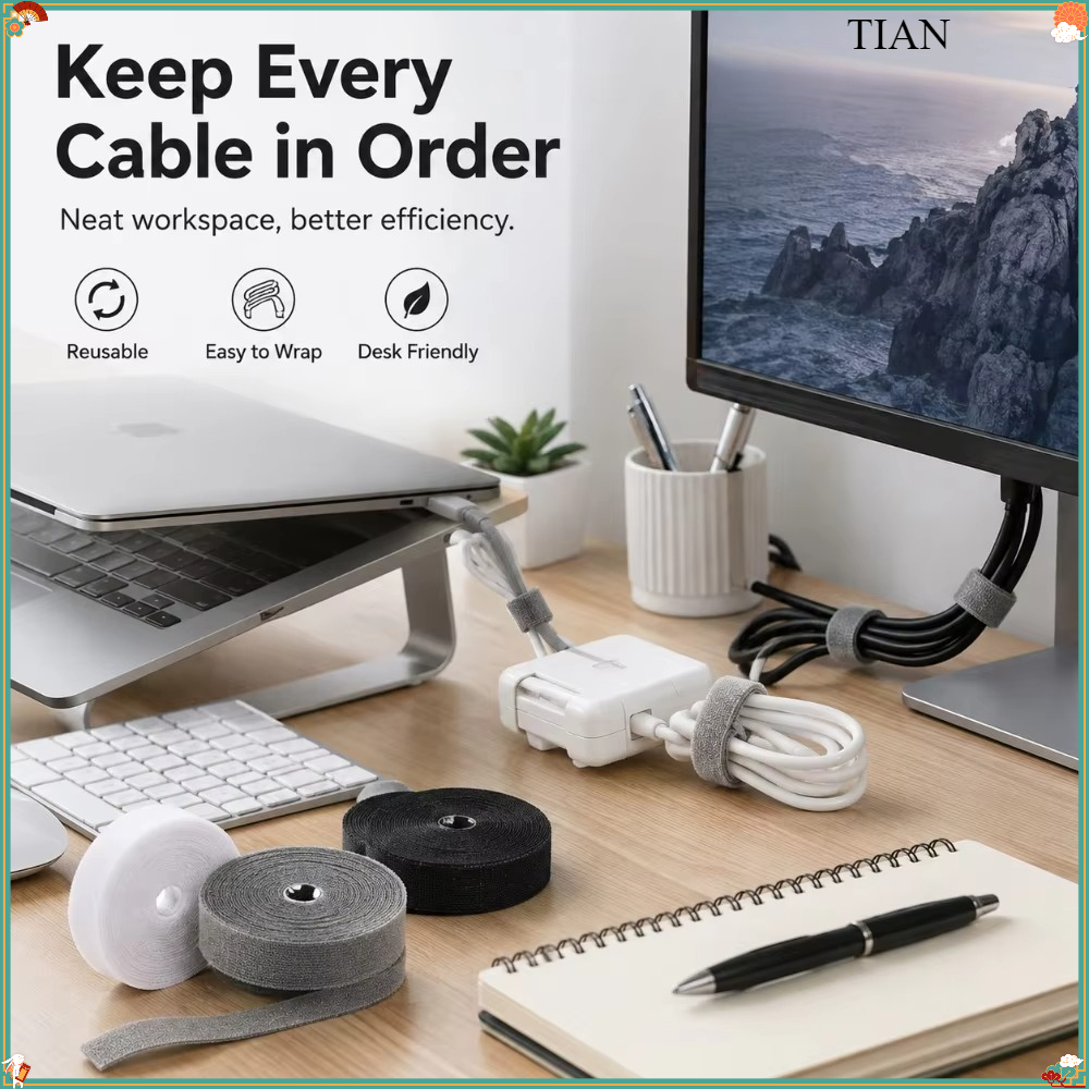 1PC Reusable Cable Tie Roll Cu - Desk Organizer 评论和价格
