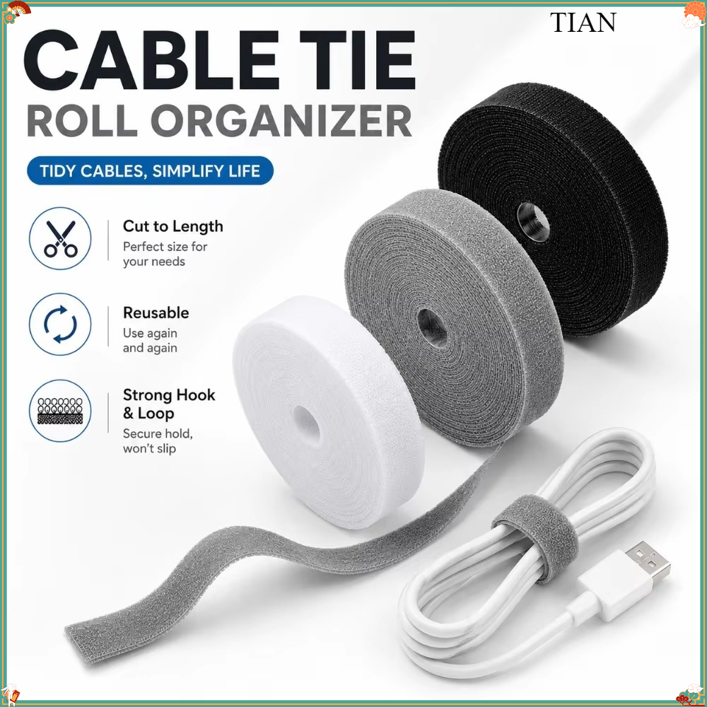 1PC Reusable Cable Tie Roll Cu - Desk Organizer 评论和价格