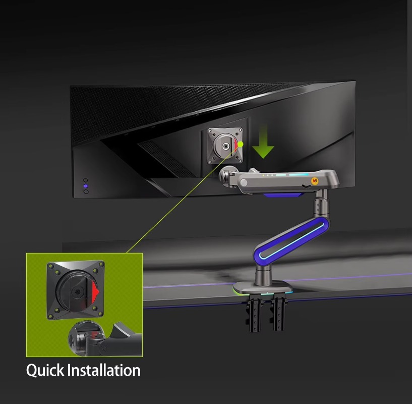 ERGONOMIC Gaming Monitor Arm f - Monitor Stand 评论和价格